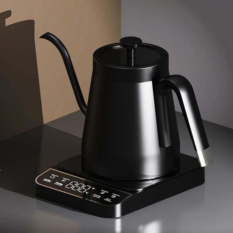 Caffettiera isolante per bollitore elettrico in acciaio inossidabile 120v 220v con controllo della temperatura ugello a collo d'oca teiera bollitore intelligente