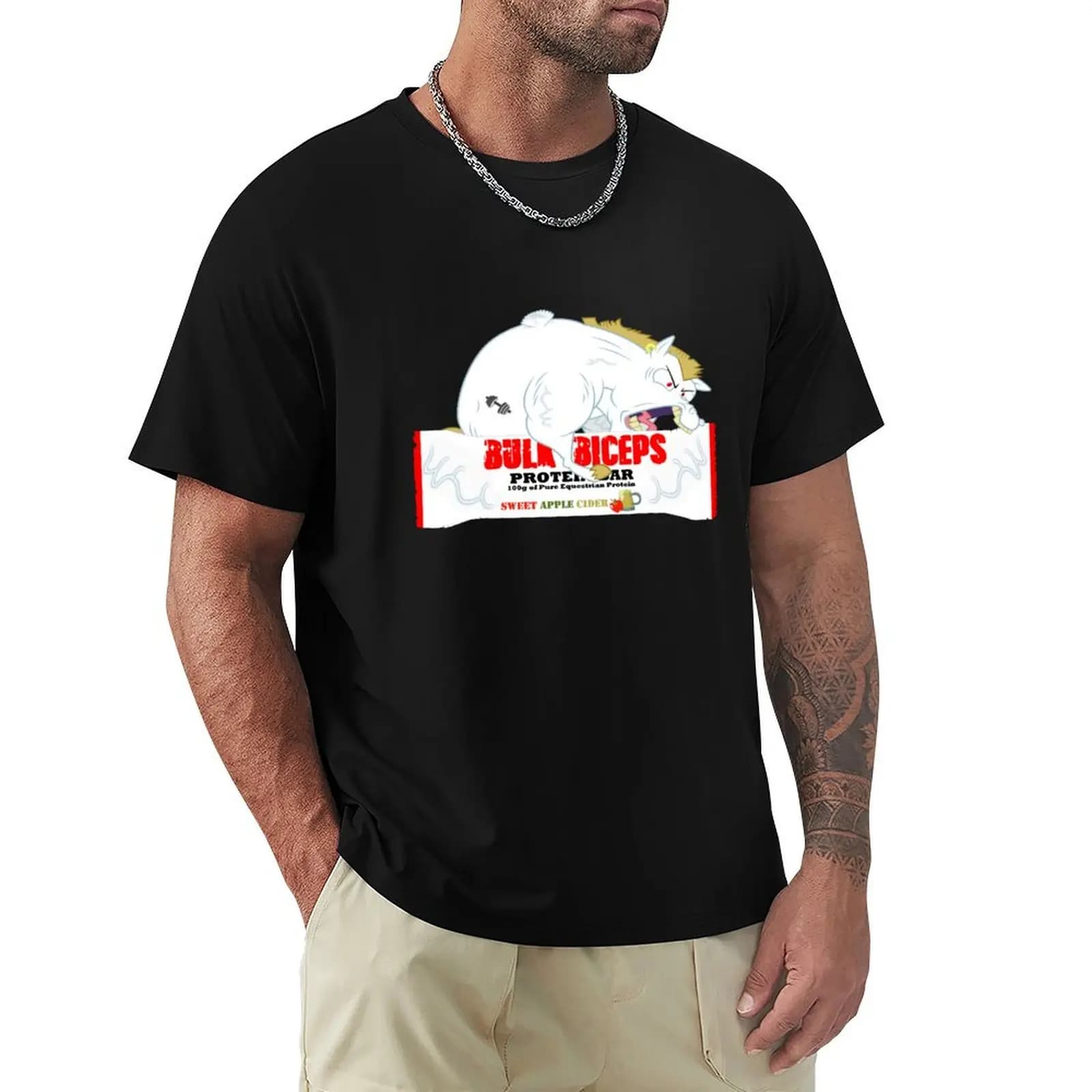 Bulk Biceps Protein Bar T-Shirt Retro Graphic Print T-Shirt