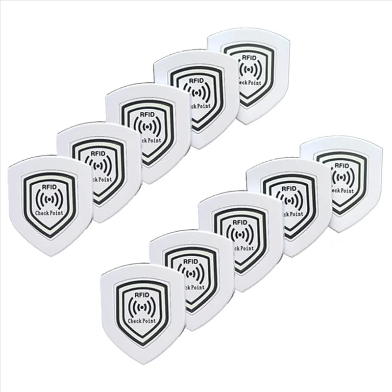B92B-10 Pz FM11RF08 NFC RFID Carta Punto di Pattuglia 13.56 Mhz Anti-Metallo 70X60mm Scudo Luminoso Tag di Ispezione Per La Sicurezza