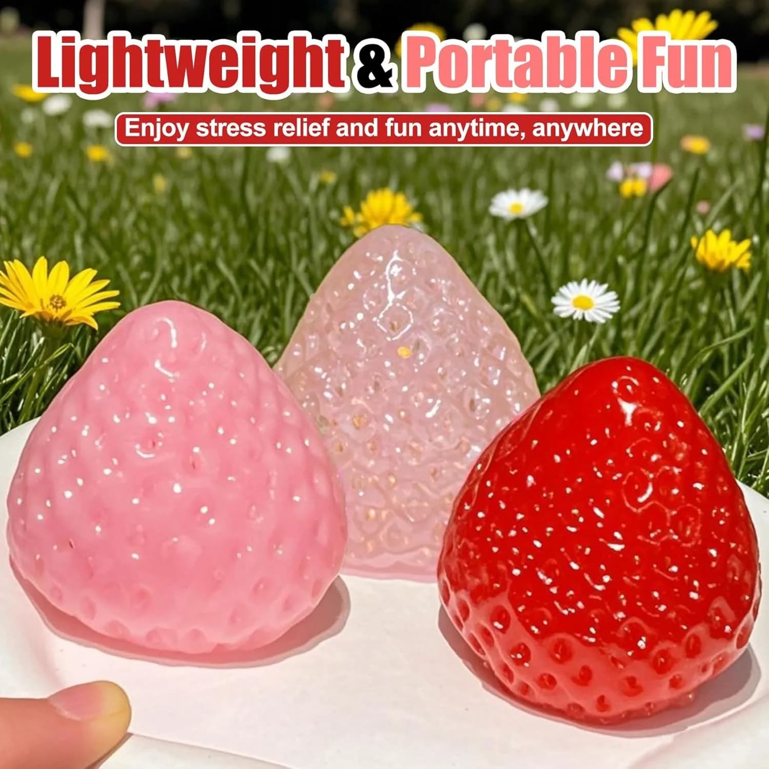 1 pc Taba Squishies Strawberry Shape Antistress Toy, Kawaii, Suitable, Perfect Gift, Children and Adult Desk Accessories
