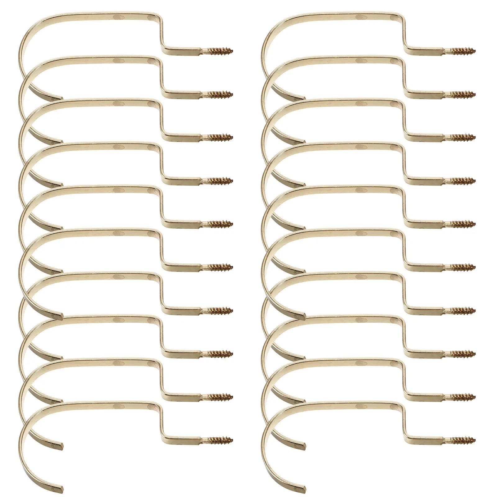 20pcs Hanger Hook Heavy Duty Metal Shirt Universal Non Slip Screw In Clothes Hooks for Wardrobe Closet Storage Garment Display