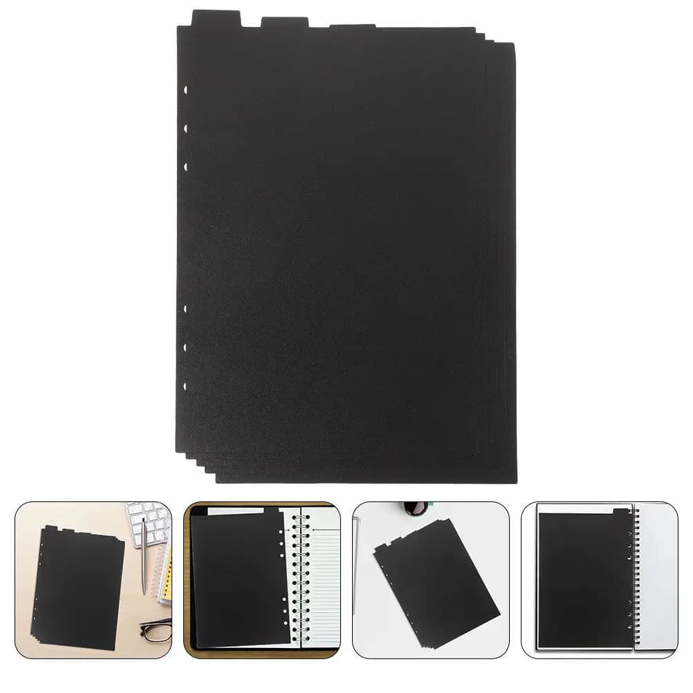 10 divisori per raccoglitori a fogli mobili, divisori in plastica per quaderni, segnapagina per ufficio, studio, agenda, schede di classificazione