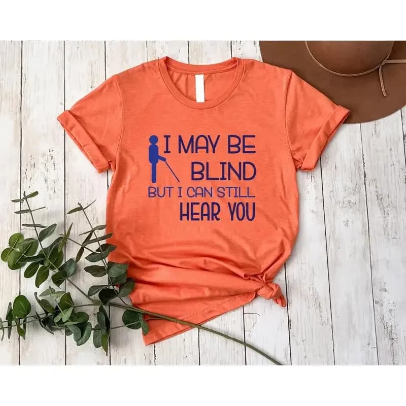 Posso essere cieco T Shirt Mese di consapevolezza della cieca per persona divertente sarcastico ipovedenti