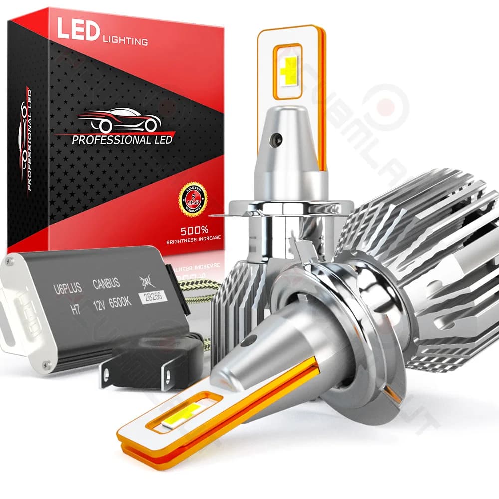CHUSYYRAY 2PCS luci per auto U6S-H7 fari a LED Super luminosi lampadina fendinebbia anabbagliante bianca 6000K Minisize accessori per auto