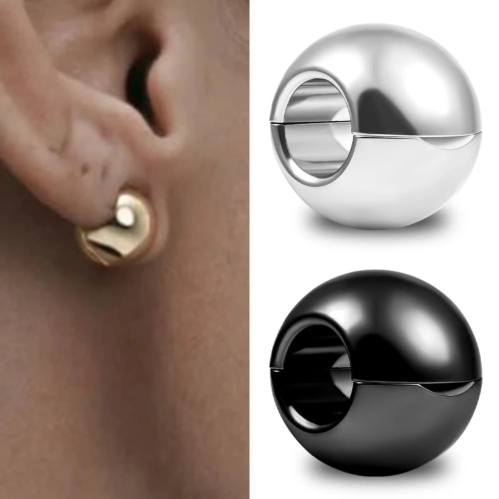 Vankula 2PCS 316 Stainless Steel Classical Ear Weights Hangers Ear Gauges Tunnels For Stretched Lobe Piercing Body Jewelry