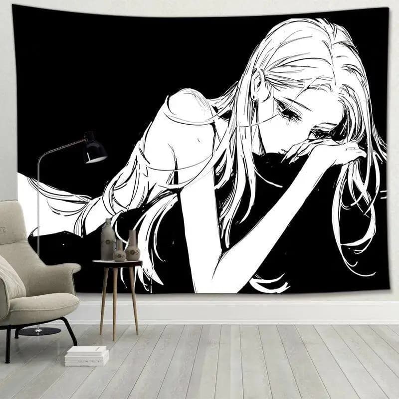 VIKAMA Minimalist Wall Tapestry Sexy Woman Art Canvas Abstract Body Design for Aesthetic Bedroom Studio Decor