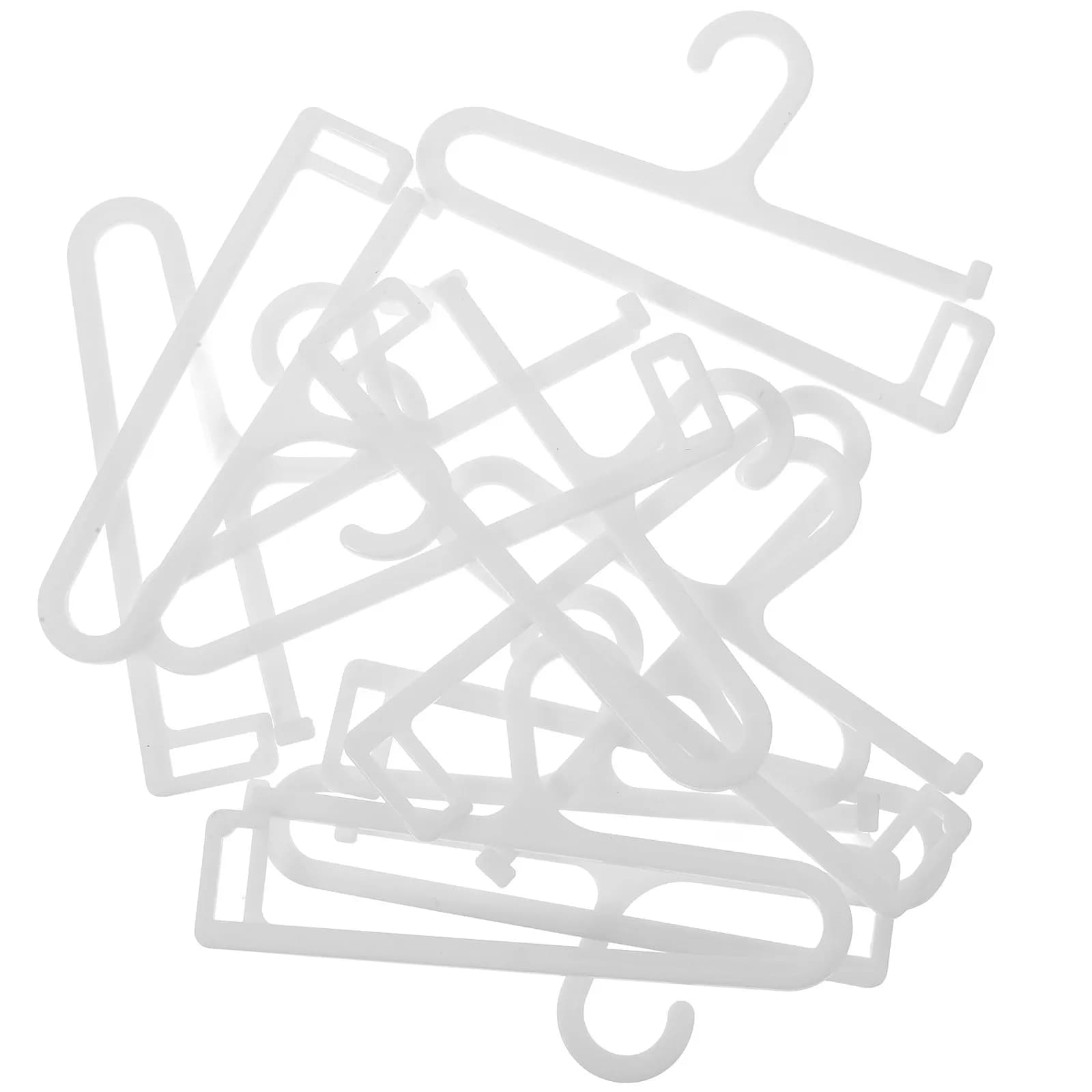10 Pezzi Mini Appendiabiti in Plastica, Organizzatore per Armadio, Porta Vestiti in Cotone Salvaspazio, Piccolo Appendiabiti