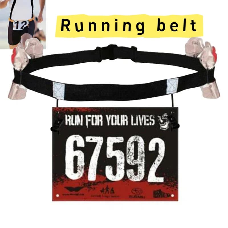 Marathon Number Plate Belt Adjustable Elastic Running Sports Belt Energy Running Belt Night Running Reflective Belt Sports Belt