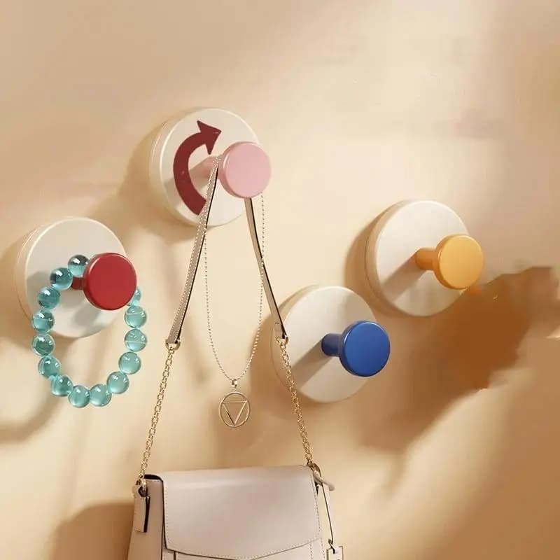 New Cute Colorful Suction Cup Wall Hooks Strong Adhesion No Drilling Perfect For Bathroom Kitchen Hanging Towels