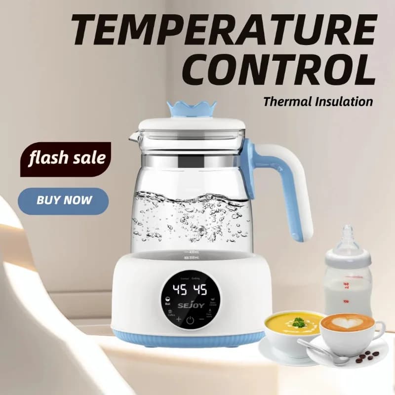 Sejoy constant temperature electric kettle – for feeding children's milk and instant hot water, tea and coffee