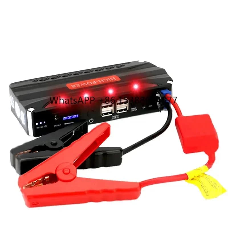 Avviatore di emergenza per camion 12V/24V, power bank per auto, cavo USB 1 a 3 per smartphone/laptop