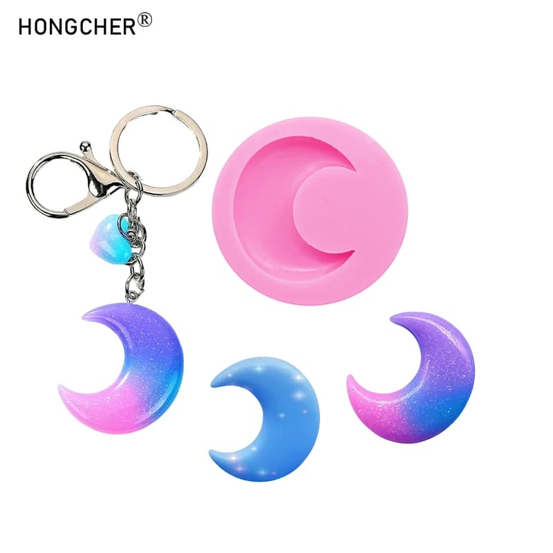 Stampo in silicone a forma di mezzaluna fatto a mano al cioccolato flip cake dessert decorazione stampo accessori per gioielli in resina fai da te stampi a goccia