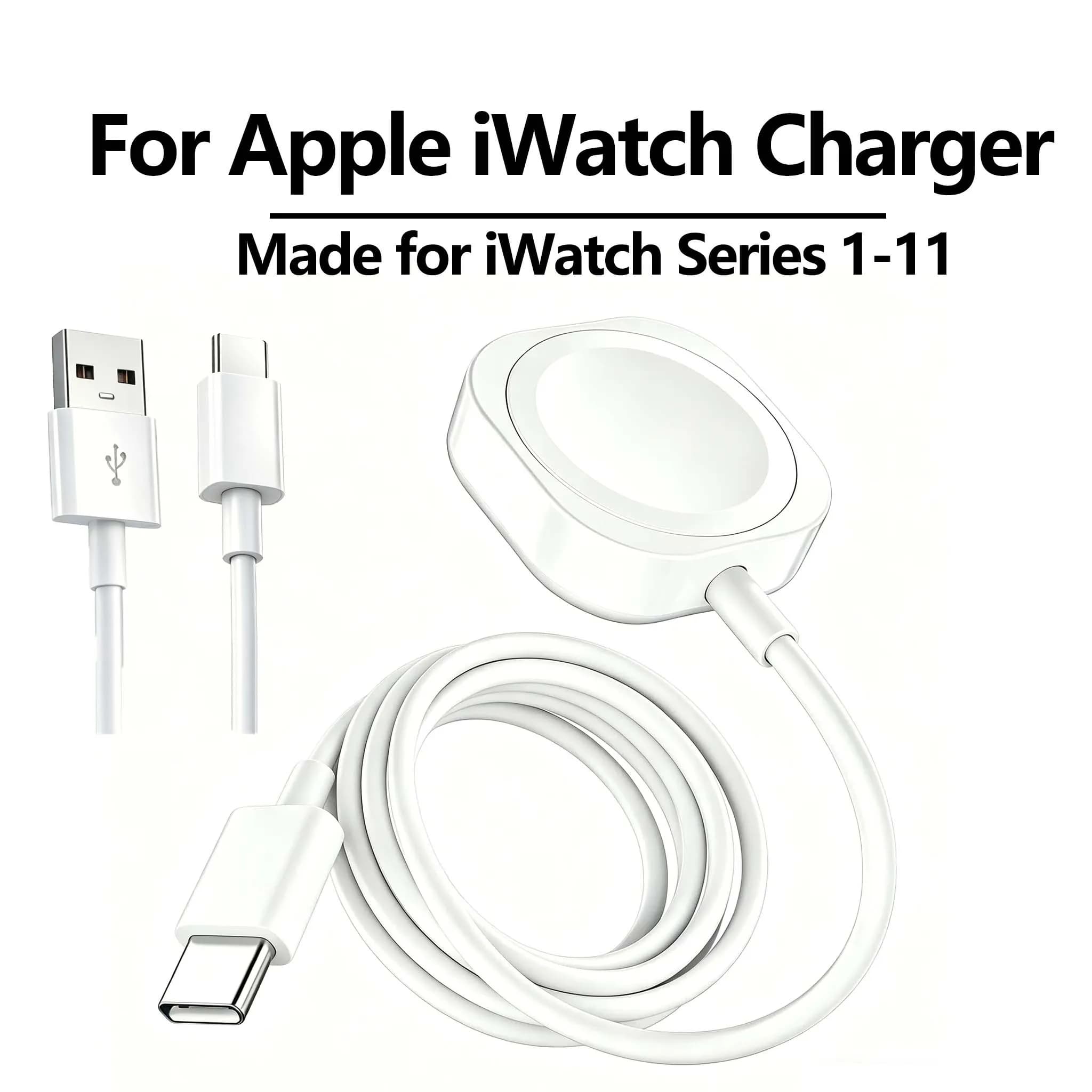 USB Magnetic Charger for iWatch,Upgraded Portable Wireless Fast Charging Cable for iWatch Series 11 10 9 8 7 6 Ultra2 SE 38/40mm