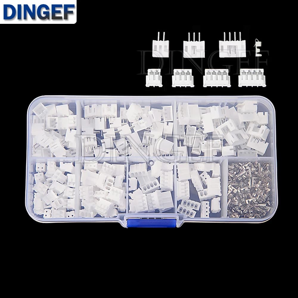 450PCS PH2.0 2p 3p 4p pin 2.0mm Passo Terminale Kit Alloggiamento Pin Header JST Connettore Cavo Adattatore PH Kit per stampante 3D