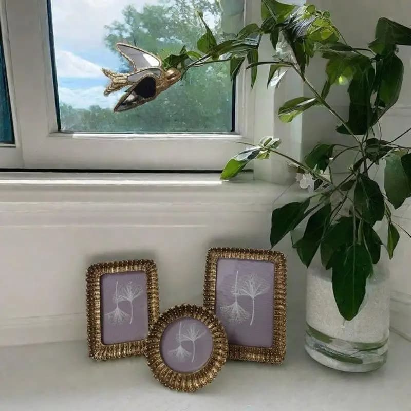 Resins Desktop Photo Frame Antique Emgraved Picture Holder Home Decoration For Office Living Space Shelf Display