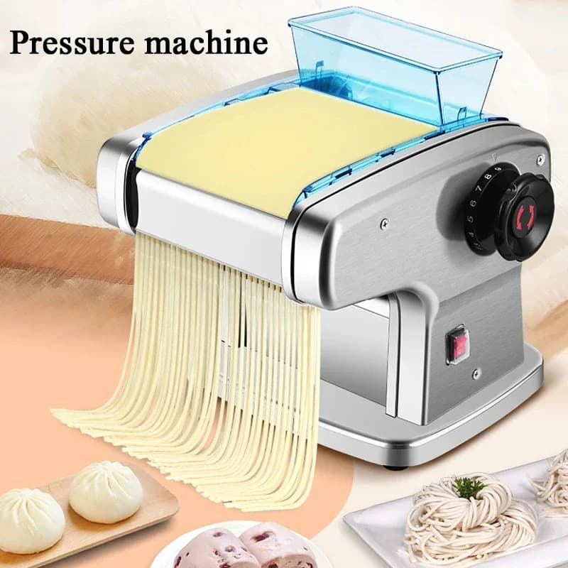 PBOBP Macchina per gnocchi di pasta Macchina per noodle elettrica completa in acciaio inossidabile per uso commerciale/casa, doppio coltello 2 in 1