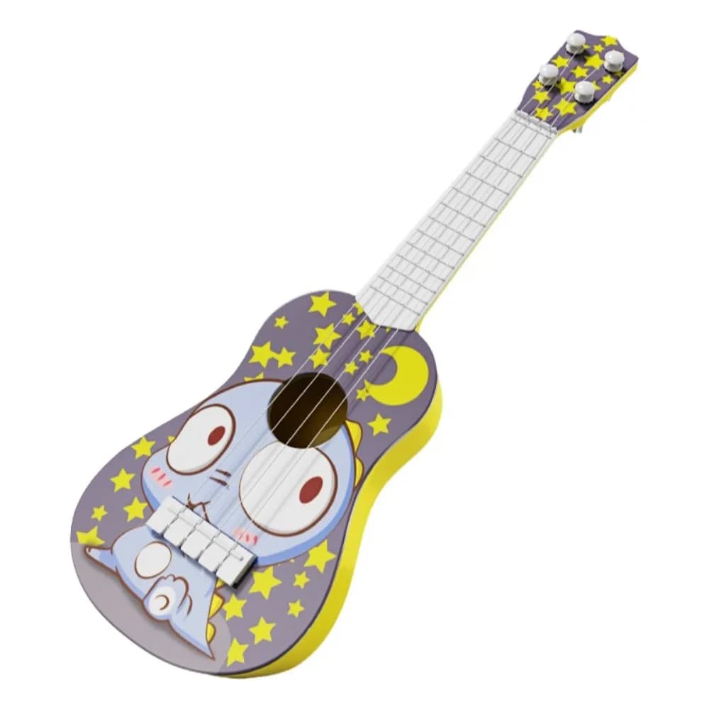 Ukulele a 4 Corde, Strumento Musicale Giocattolo con Manopola Regolabile, Chitarra Classica Simulata, Giocattolo Educativo Durevole