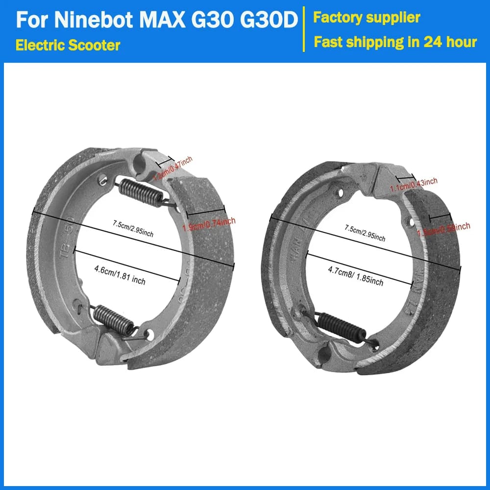 Pattino della pastiglia del freno a tamburo della ruota anteriore dello Scooter per Ninebot MAX G30 G30D /MAX +/MAX PRO/S90L accessori del freno a tamburo dello Scooter elettrico