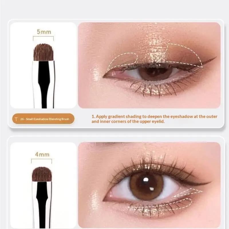 Set di pennelli per il trucco degli occhi 4/6 pezzi con setole sintetiche morbide per ottenere un look perfetto per gli ombretti per tutte le occasioni