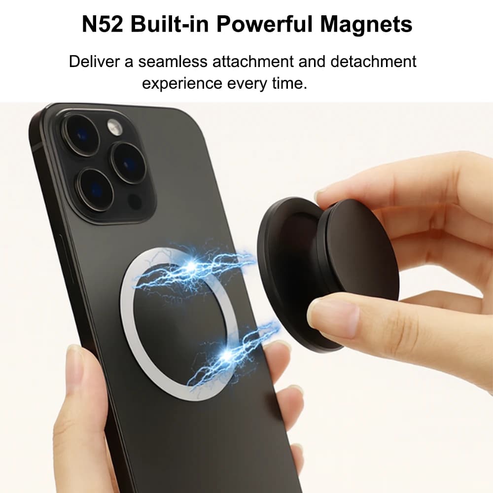 For Magsafe Magnetic Phone Grip Sockets, 1/2PCS For Kindle Collapsible Mobile Phone Griptok Stand Holder for Smartphone Tablet