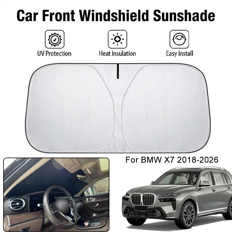 Parasole per Parabrezza Anteriore Auto per BMW X7 2018-2026, Protezione UV e Isolamento Termico, Accessorio per Interni Auto