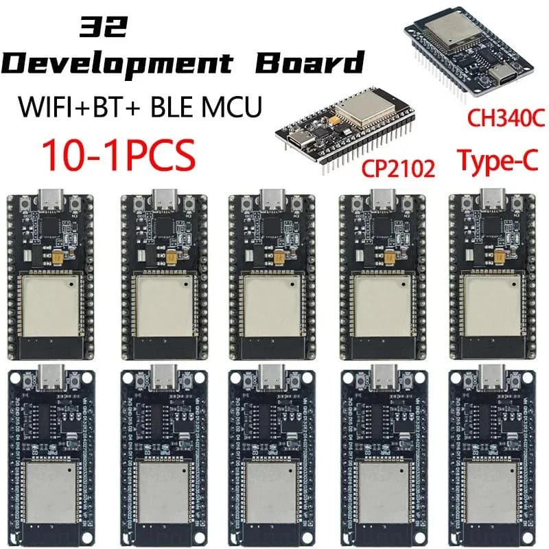 ESP32 WROOM-32 TYPE-C CH340C/CP2102 Dual core wireless module WiFi+Bluetooth with very low energy consumption