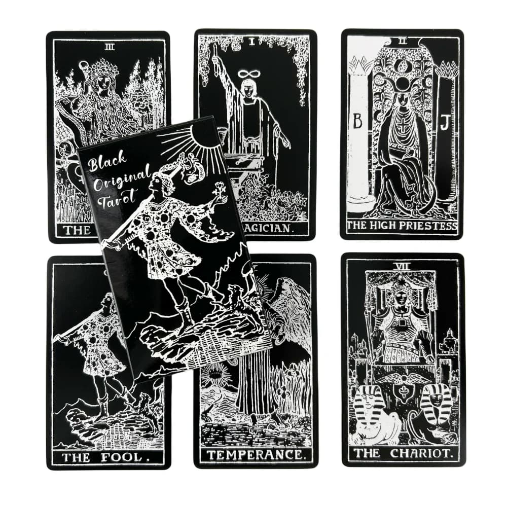 Black Original Tarot Cards A 78 Deck Oracle English Visions Divination Edition Board Playing Games