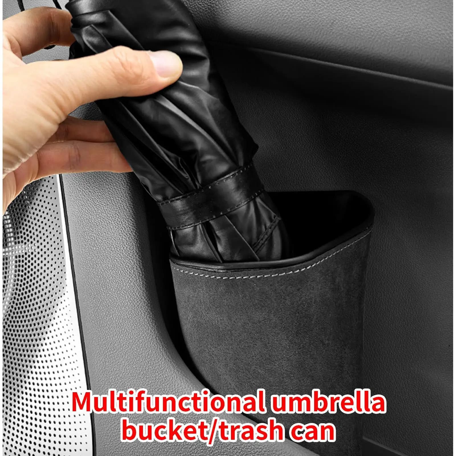 Clip su portaombrelli per veicolo Scatola portaoggetti impermeabile per sedile posteriore per auto Pattumiera Bidone della spazzatura Accessori interni auto