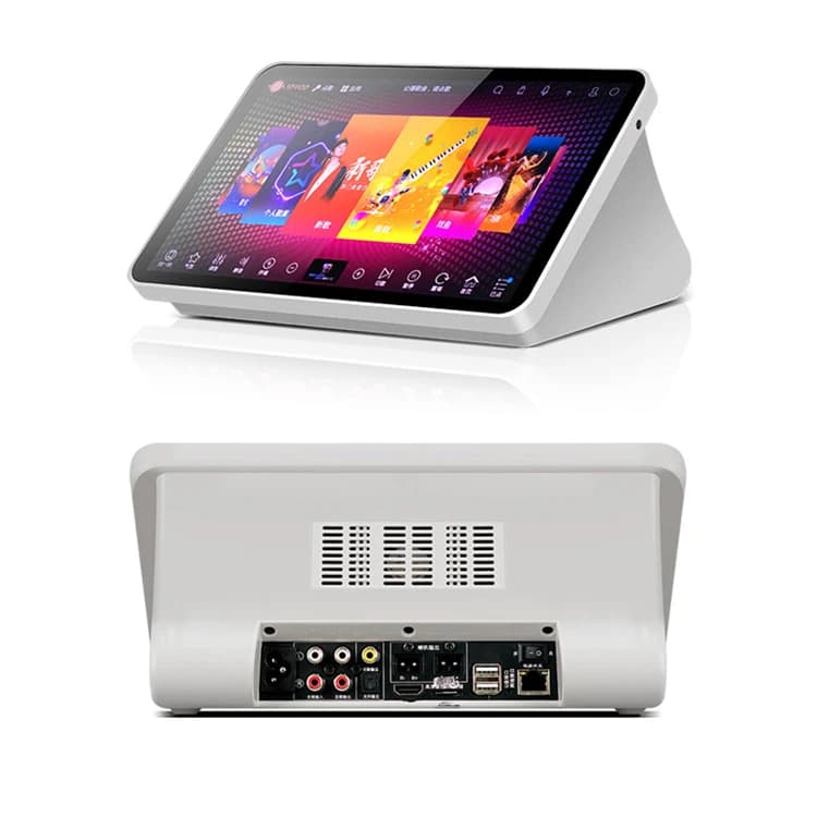 15.6inch Touch Screen Portable KTV Karaoke Player Machine For Home Party With 2 Wireless Microphones