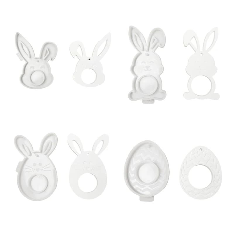 QX2E Stampi in silicone per ciondolo uova Pasqua/coniglio Stampi in silicone per gioielli in resina