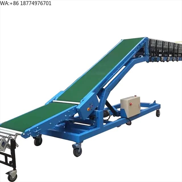 Nastro Trasportatore Flessibile Mobile Telescopico Combinato per Sistema di Trasporto Container e Carico/Scarico Magazzino