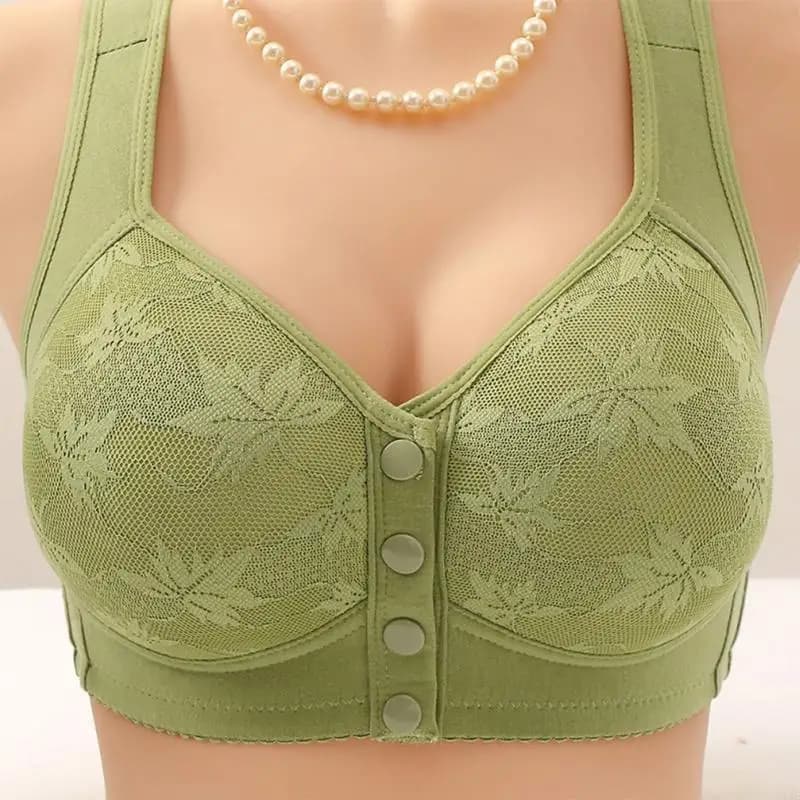 Reggiseno giubbotto a filo per anziani donne morbide sottile tazza sottile cotone regale ogni giorno spalline larghe