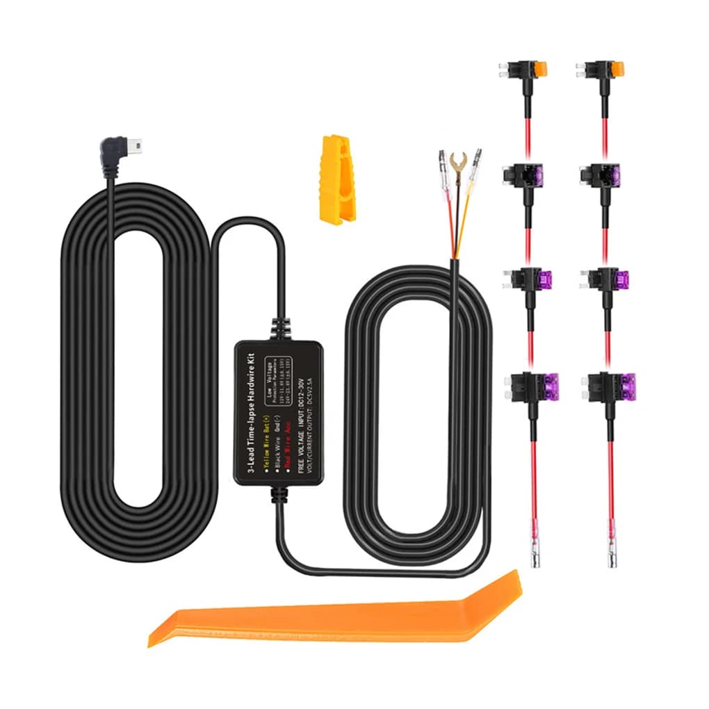 for DashCam Hardwire Kit Type-c/MCIRO/MINI Door 24H Parking Monitor Power Line DashCam Hardwire Kit