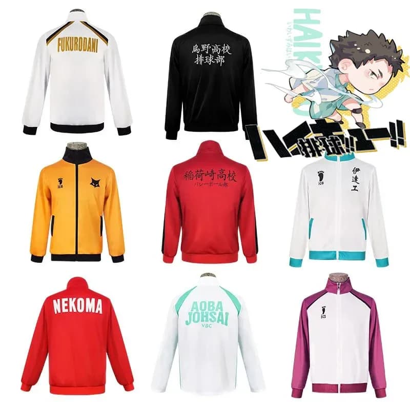 Anime Haikyuu Karasuno Cosplay Costume Nekoma High School Uniform Volleyball Team Sportswear Halloween Costumes for Men Women