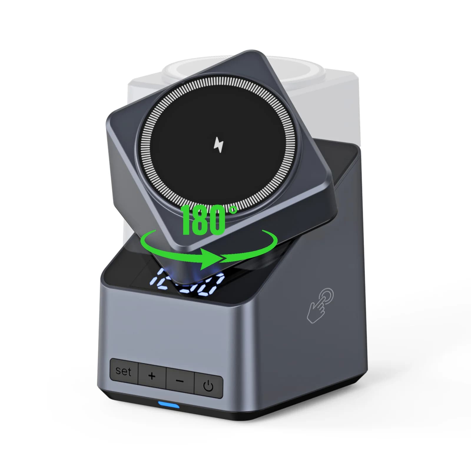 Magnetic wireless charger 4 in 1 with automatic rotation Up to 15 W for Iphone 16 15 14 13 Pro Max, Iwatch, Airpods Pro
