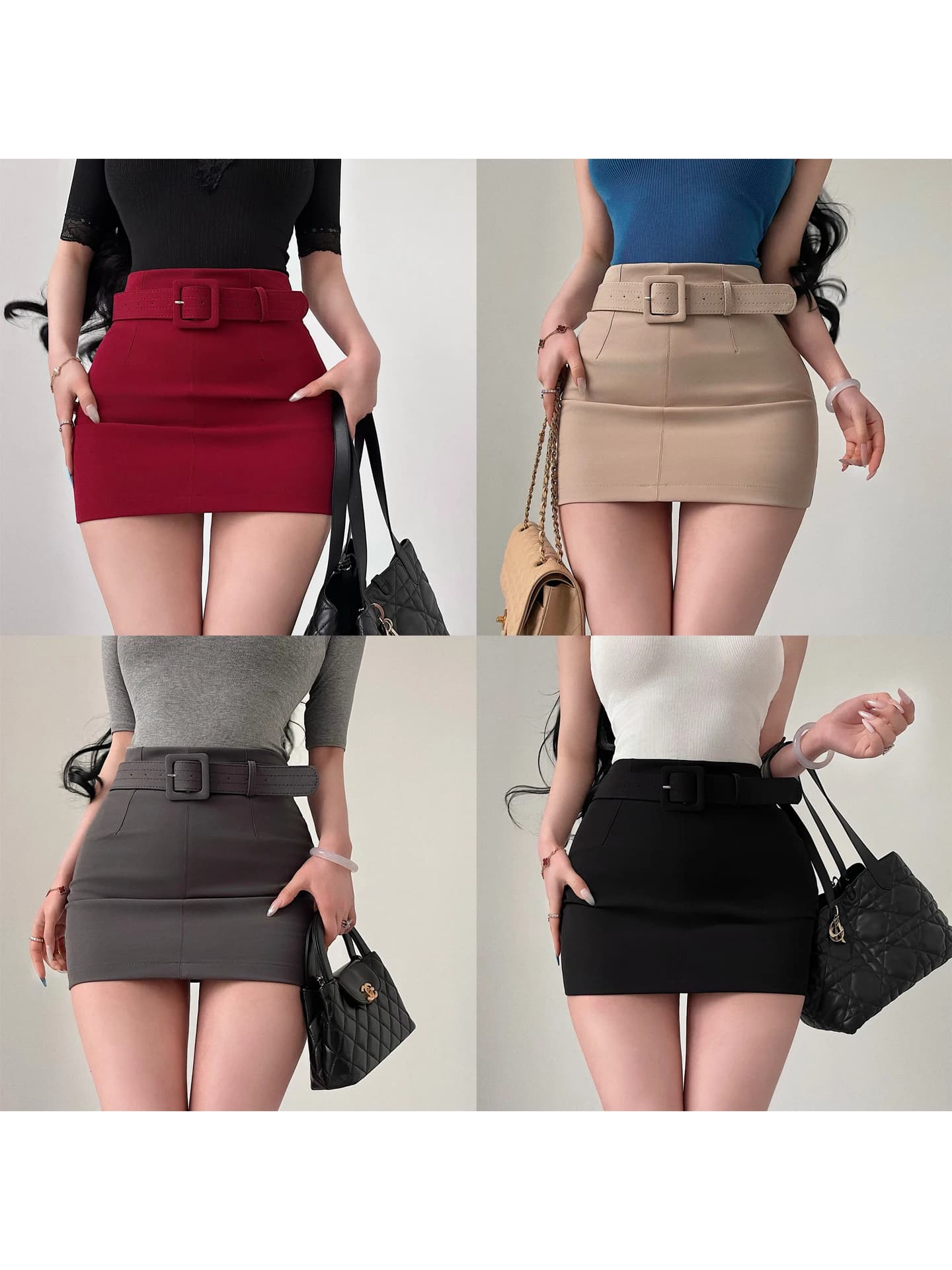 Gonna Corta Stile Coreano a Vita Alta con Cintura, Sexy e Anti-Esposizione, Moda Quotidiana Femminile