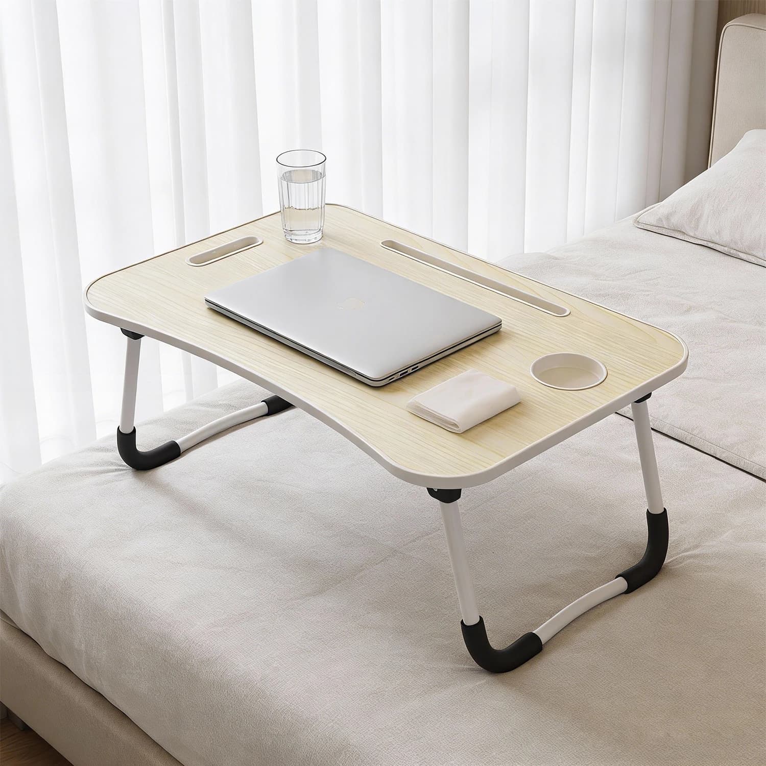 Tavolo Pieghevole, Supporto per Laptop da Letto, Scrivania, Tavolo Pieghevole Multifunzione