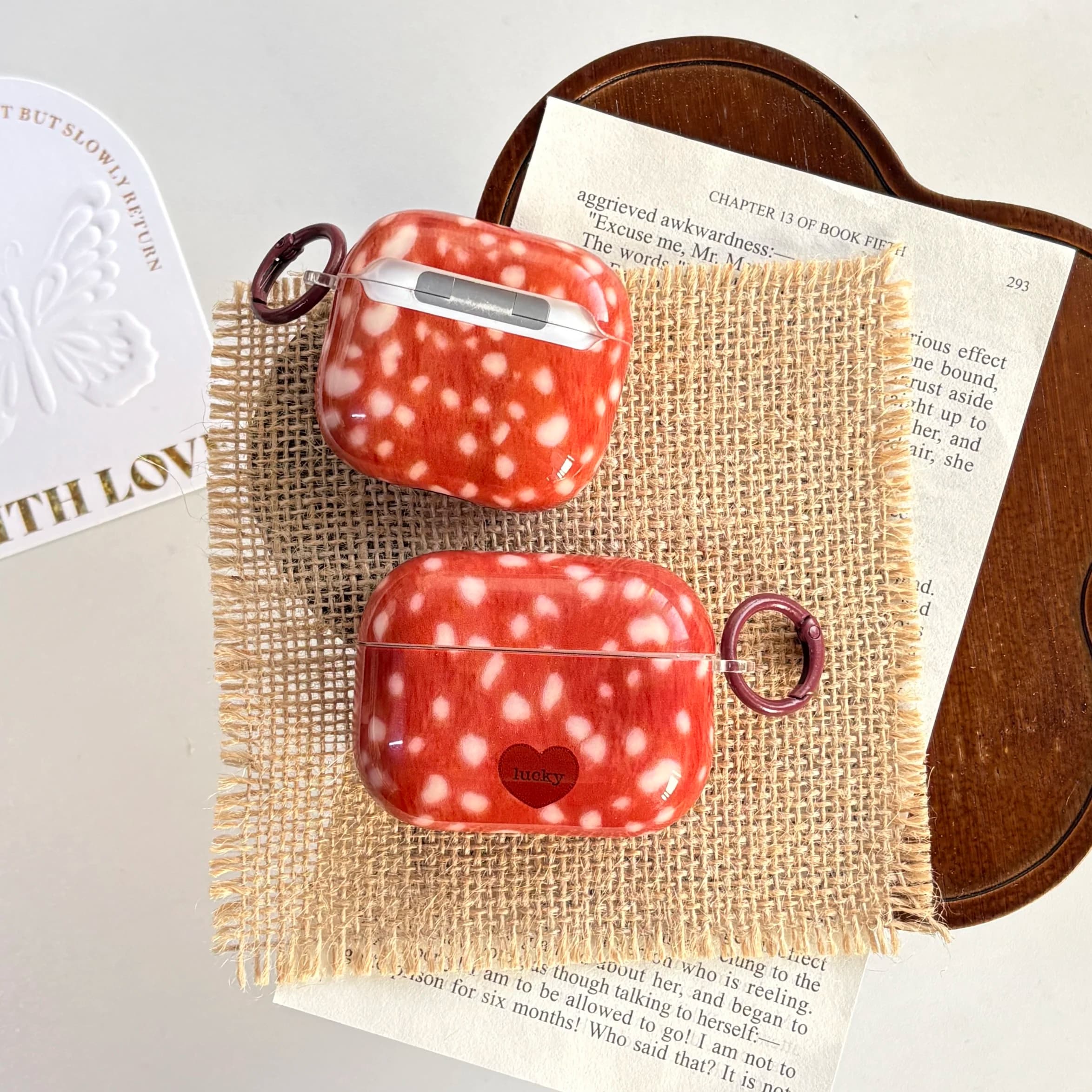 Protective Case Vintage Winter Autumn Brown with Motivo Cervo Sika e Stampa Leopardata per Auricolari, Compatible with AirPods Pro3 1 2 3 4 Pro Pro2