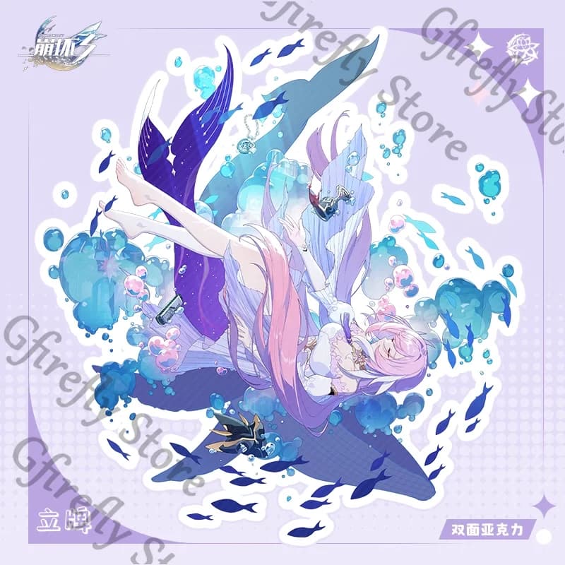 Honkai Impact 3 Elysia Series Acrilico In Piedi Targa Cosplay Ornamento Figurina Tabellone Indicativo Desktop Presente Mascotte