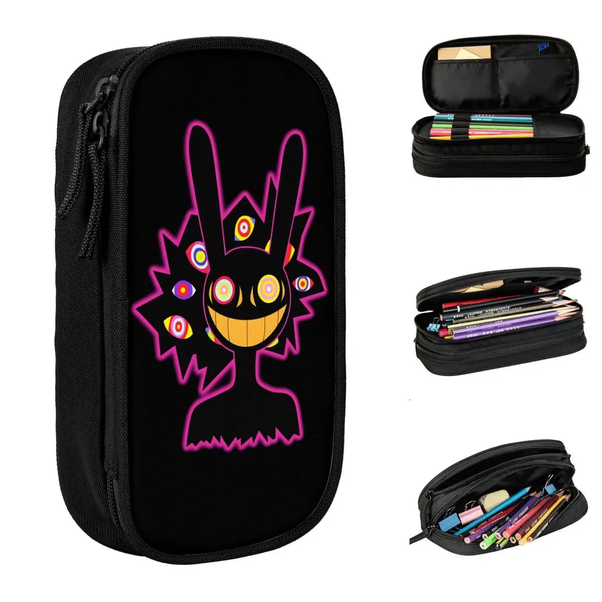 The Amazing Digital Circus Jax Pencil Cases Pencilcases Pen Box for Girls Boys Large Storage Bag Office Cosmetic Stationery