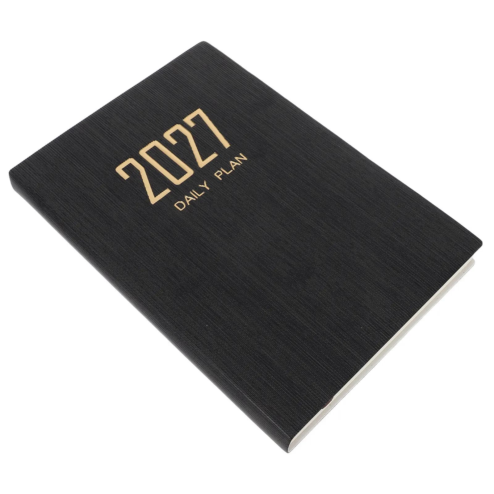 Daily Planner Notebook 2027 Agenda Book 21x14.7cm PU Thick Paper Calendar Planner for Daily Schedule Task Management