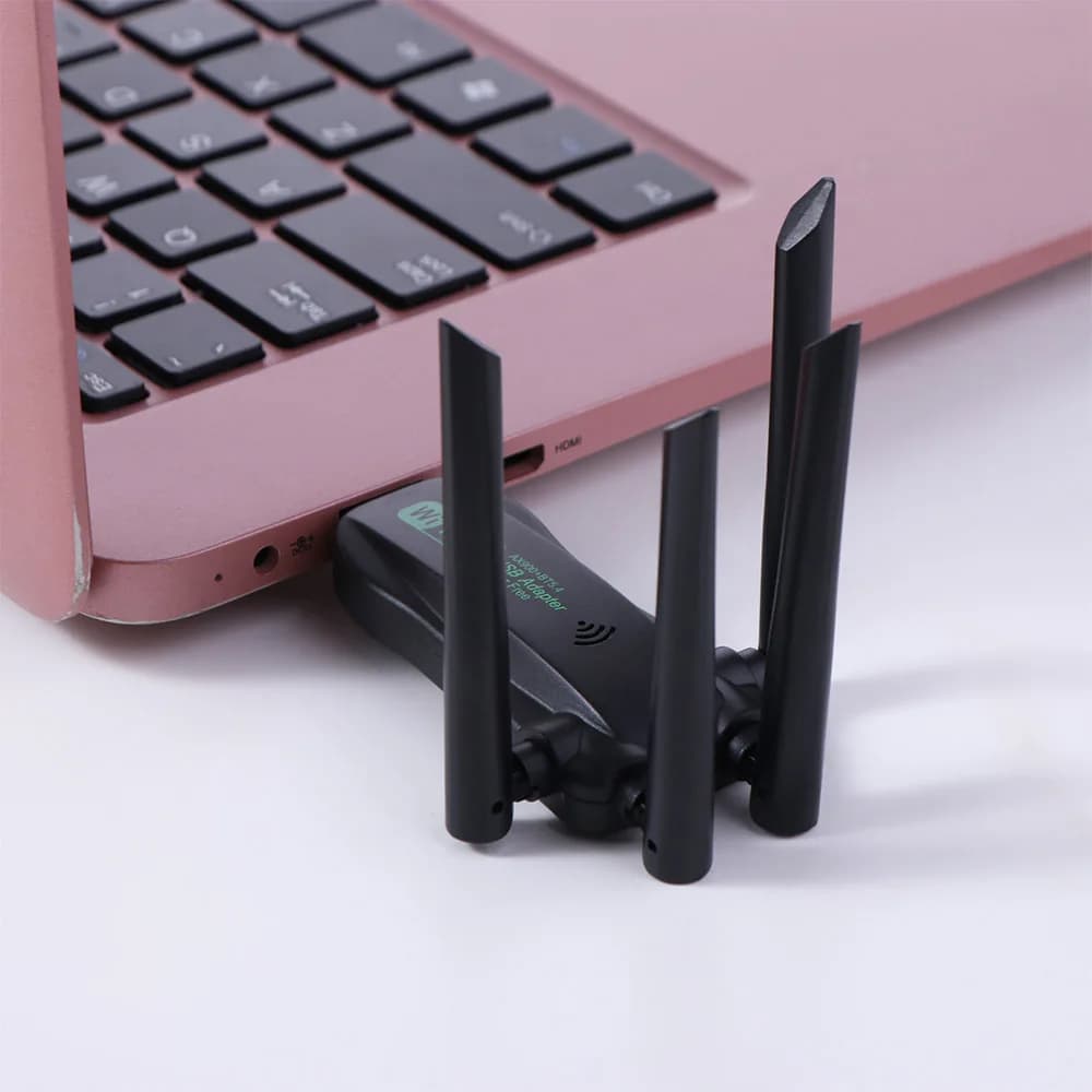 Adattatore USB WiFi6 Dual Band AX900 con Bluetooth 5.4, 4 Antenne, Dongle WiFi 900Mbps 2.4G/5Ghz, Potente Scheda di Rete Wireless