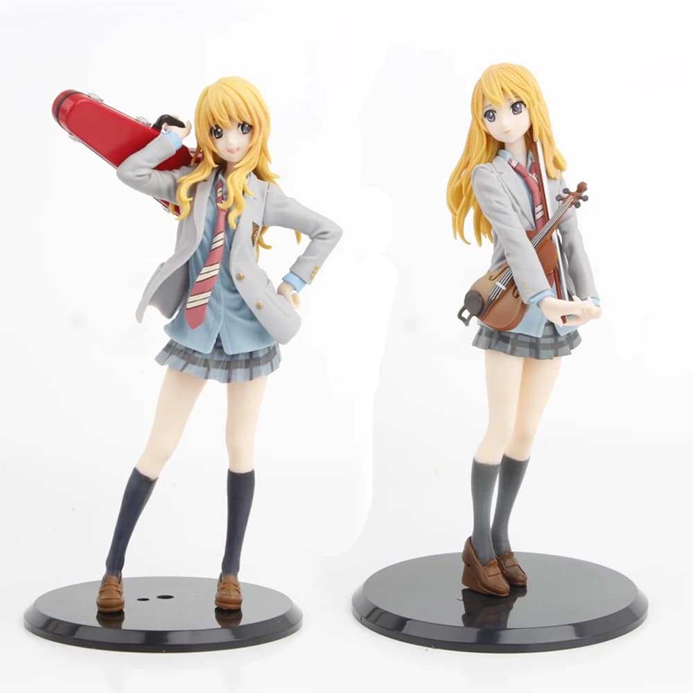 Anime La tua bugia in aprile Miyazono Kaori Figura in PVC dipinto Modello da collezione Giocattolo 20 cm