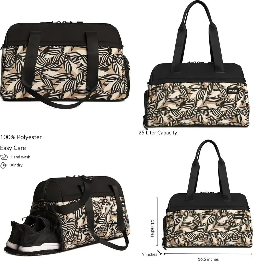 Borsa Leggera Multiuso da 25L - Perfetta per Viaggi, Palestra, Gite nel Weekend e Allenamenti, con Scomparto per Scarpe