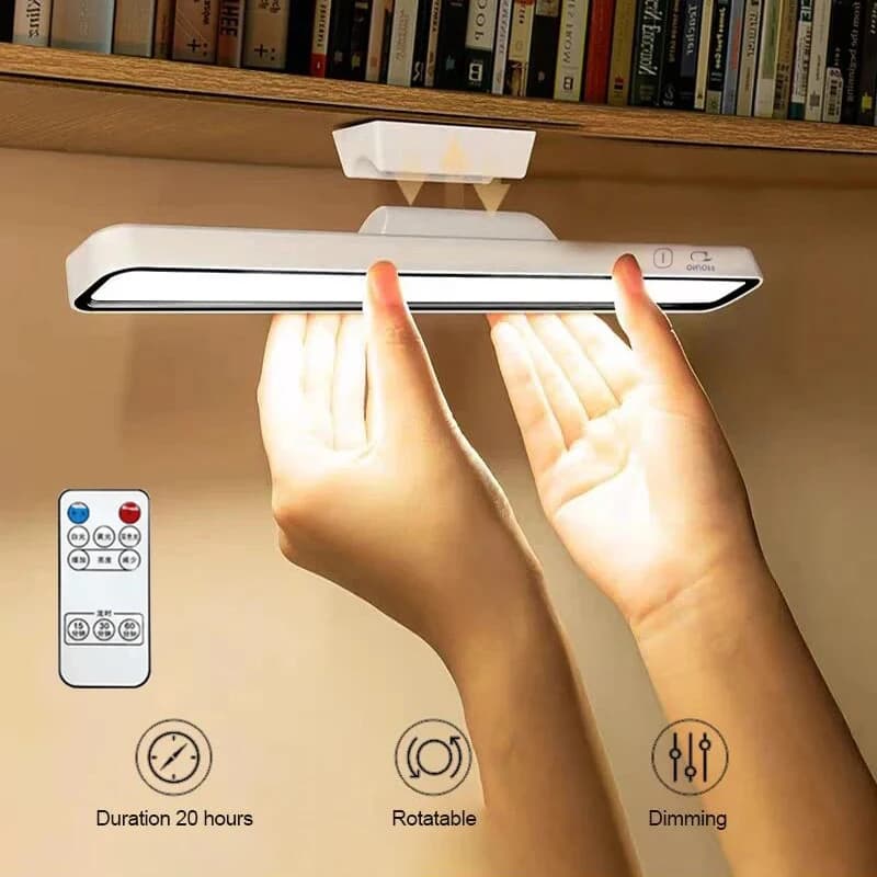Lampada da scrivania a LED Lampada da tavolo magnetica ricaricabile USB Lampade da tavolo magnetiche con telecomando Luci notturne dimmerabili Armadio da lettura