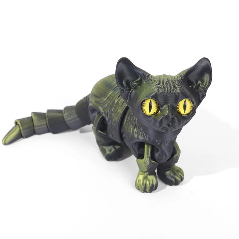 3d Printed Cats Articulated Articulated Toy Cute Kitten Action Figure Home Room Car Decorations Desktop Decor Cat Tax