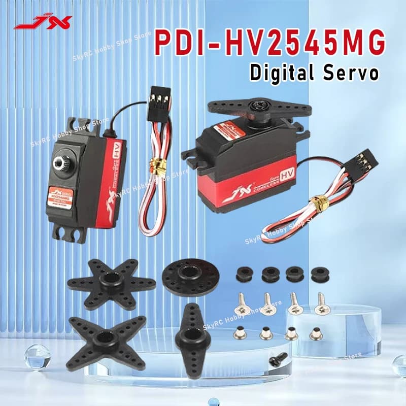 Servomotore Digitale JX PDI-HV2545MG 4.5KG Senza Nucleo con Ingranaggi in Metallo, Rotazione 120 Gradi per Elicotteri 450 500, Aerei ad Ala Fissa e Auto RC