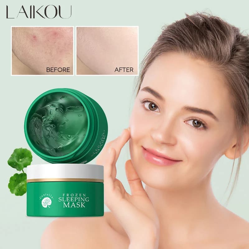 Centella Maschera per dormire Ripara il rossore del viso Maschera idratante lenitiva senza risciacquo Notte idratante Pelle sensibile Cosmetici coreani