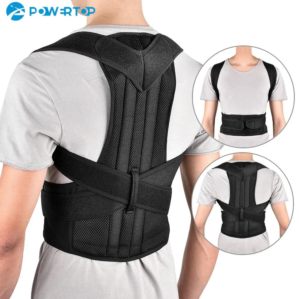 Cintura rinforzata colonna lombare correttore posturale gilet supporto per la schiena regolabile cinghia per la colonna vertebrale della spalla Brace Neck barella Trainer