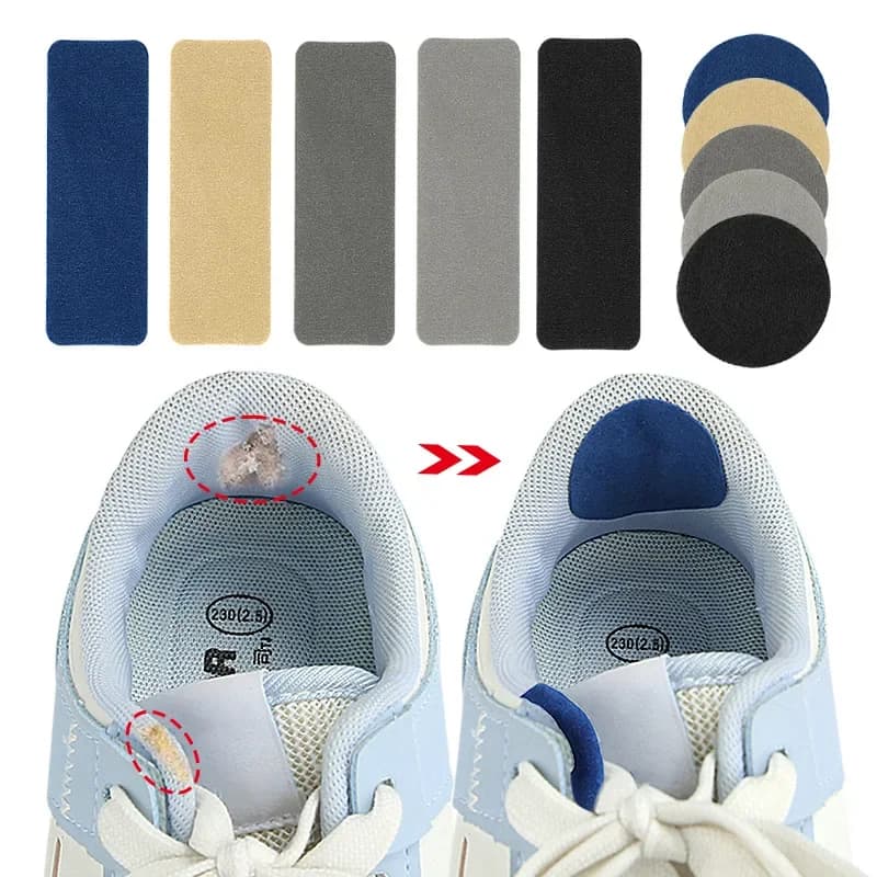 12 spare parts self-adhesive colorful adhesives for shoe repair, microfiber leather sneakers repair, universal durable heel hole bearing